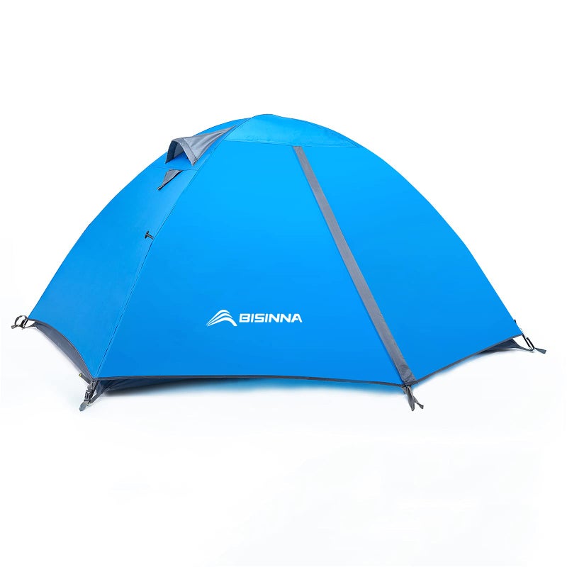 BISINNA 2/4 Person Camping Tent Lightweight Backpacking Tent Waterproof Windproof Two Doors Easy Setup Double Layer Outdoor Tents for Family Camping Hunting Hiking Mountaineering Travel - Image 1